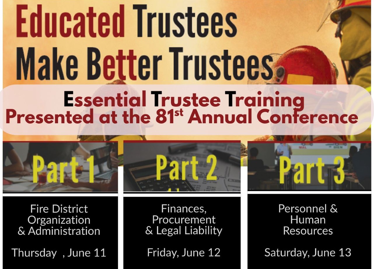 image with text promoting Essential Trustee Training June 11 - 13 at the 81st Annual Conference Click for more information about ETT